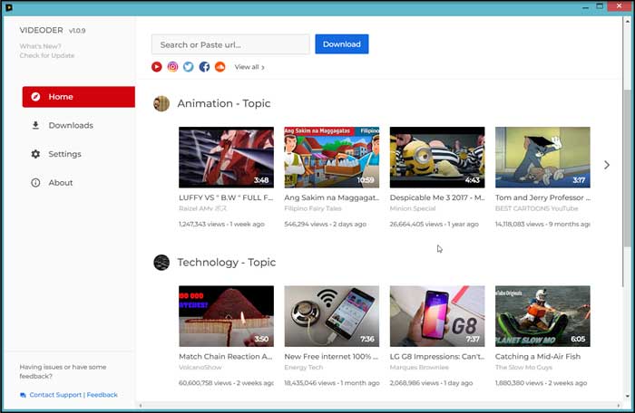 descargando videoder para pc